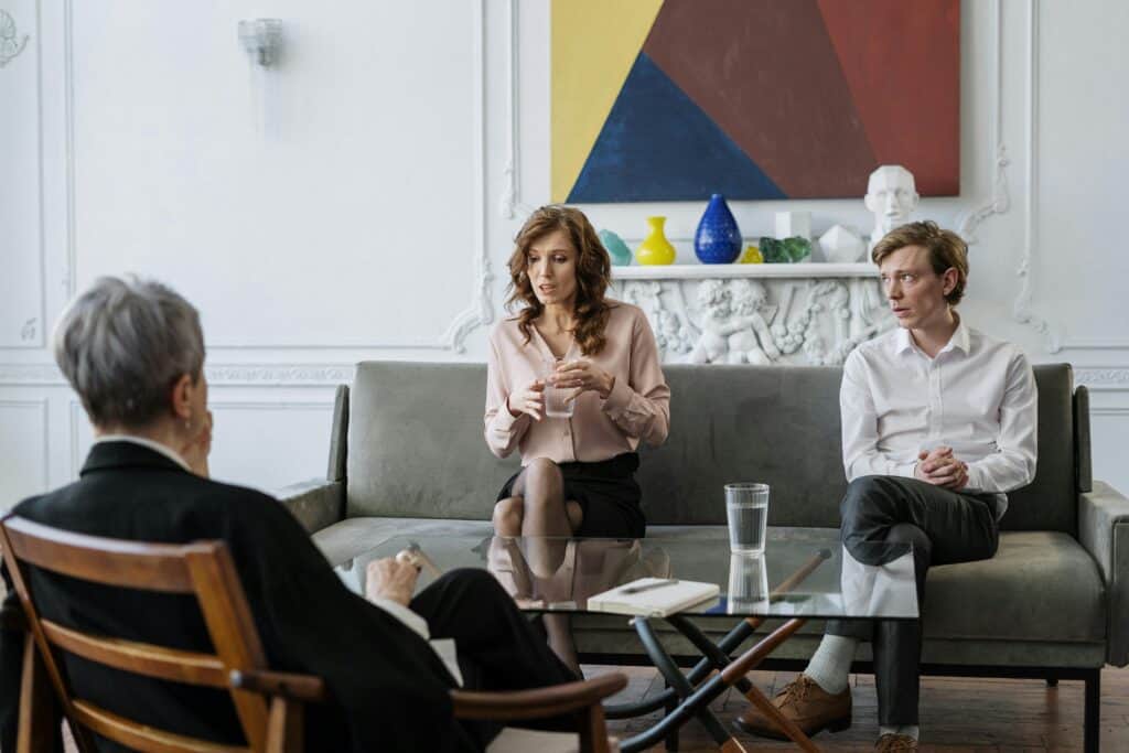 Husband wife and marriage counselor