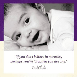 baby showing the miracle of life