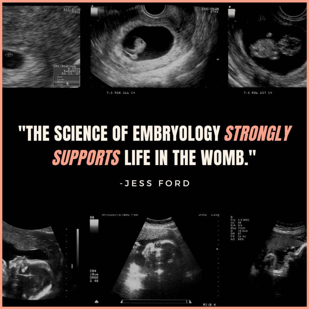 Quote from Jess Ford about God being pro-life bible verses about pro-life students